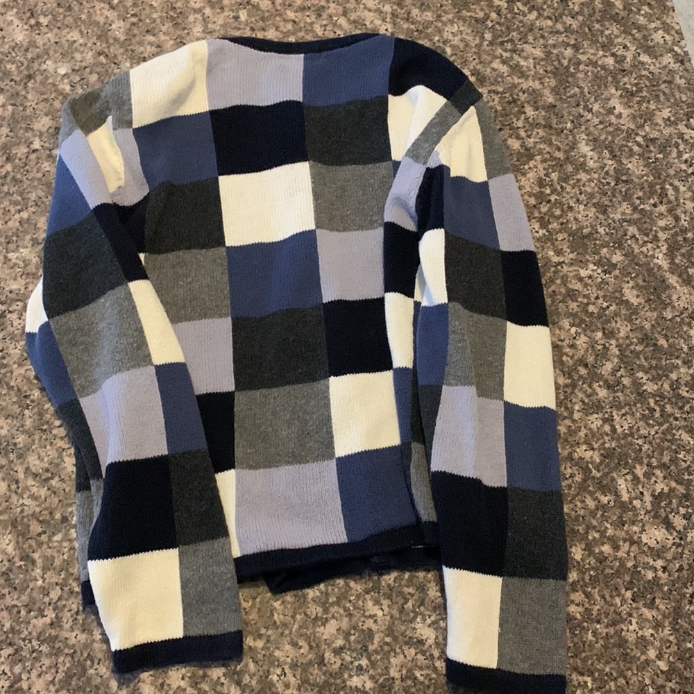 Christopher & Banks Patchwork Button Up Sweater - image 6